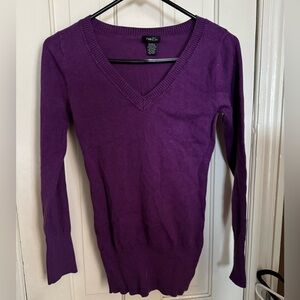 rue21 Deep Purple V-Neck Sweater